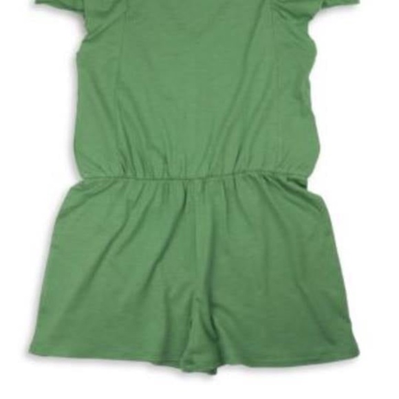 BRAND NEW girl Guess guess green open shoulder green romper size 7 - Picture 2 of 3
